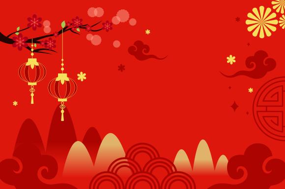 Chinese New Year Celebration Festive Bac