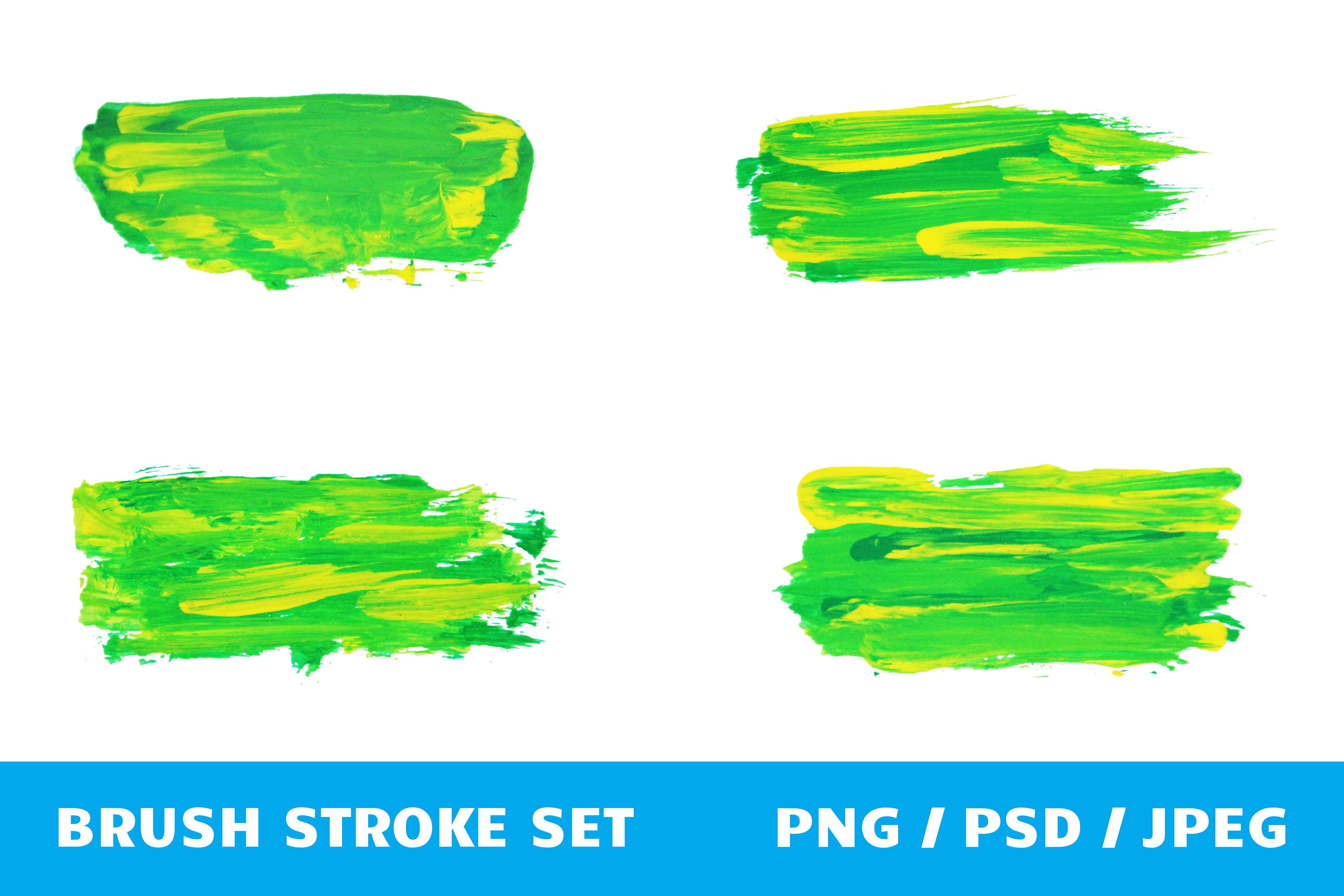 Mixed Color Stroke Set, Grunge Strokes