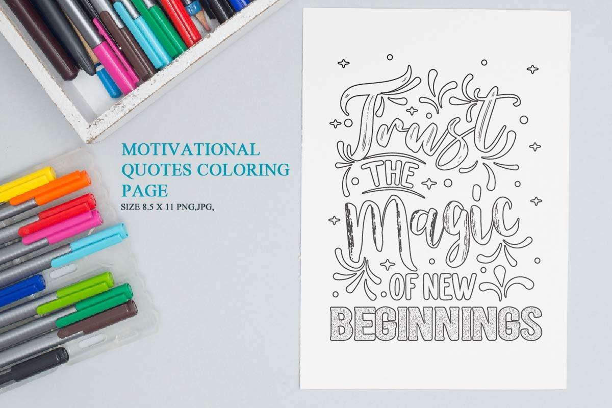 Motivational Quotes Coloring Page
