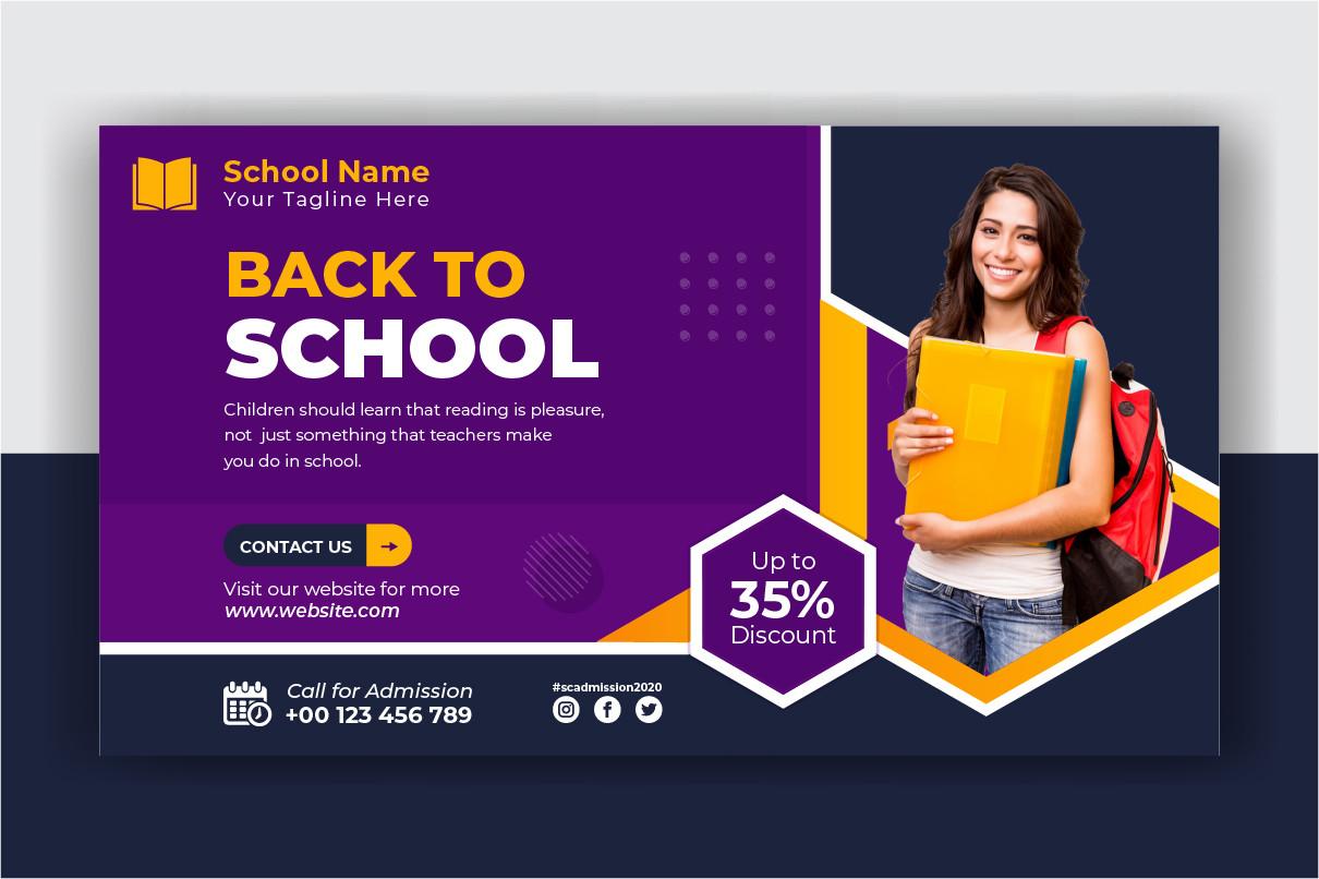 School Admission Web Banner Template