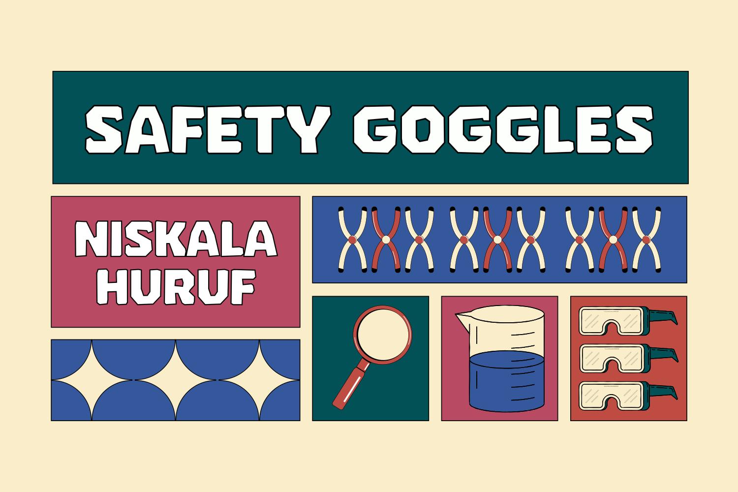 Safety Goggles Font