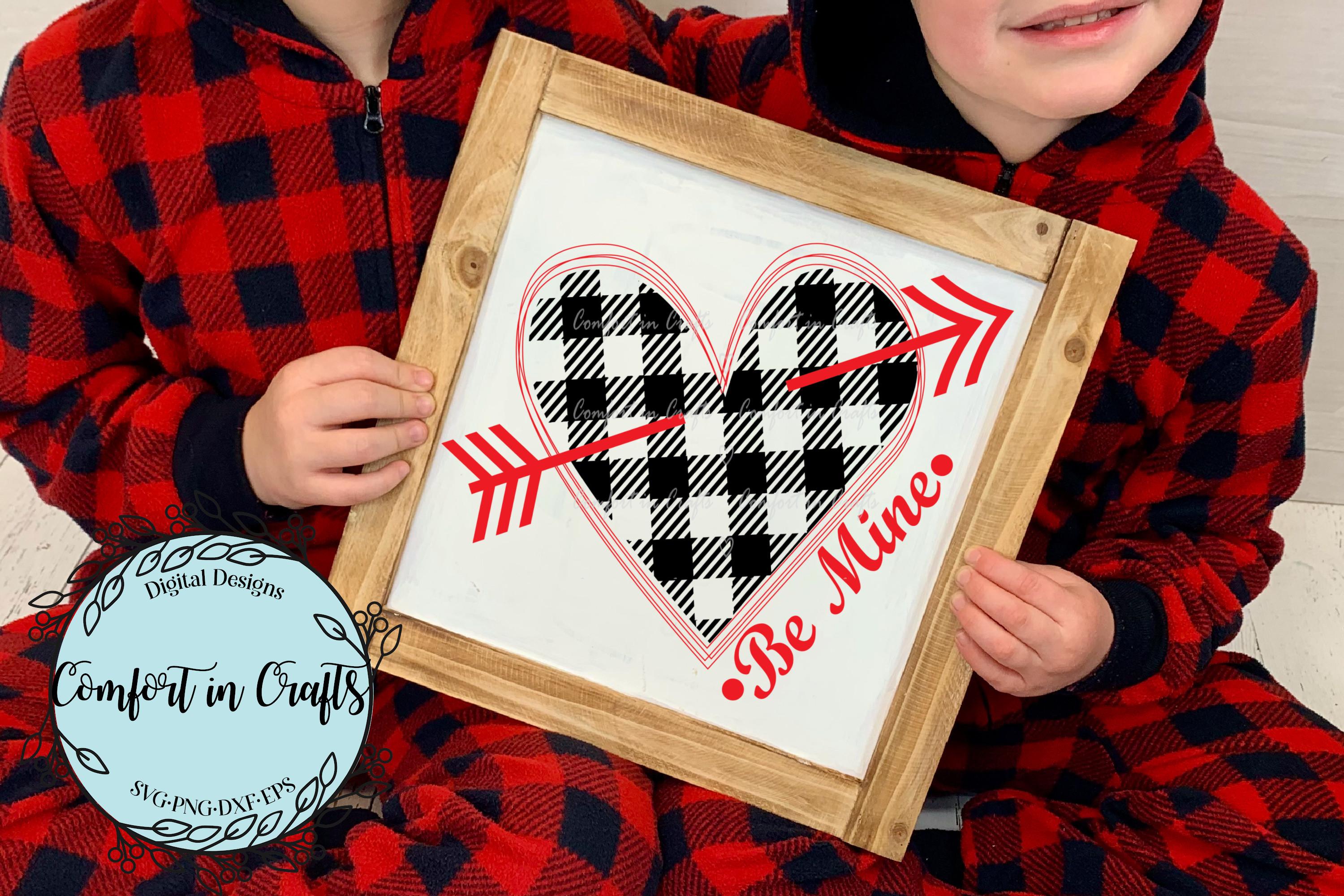 Be Mine Buffalo Plaid SVG & Sublimation