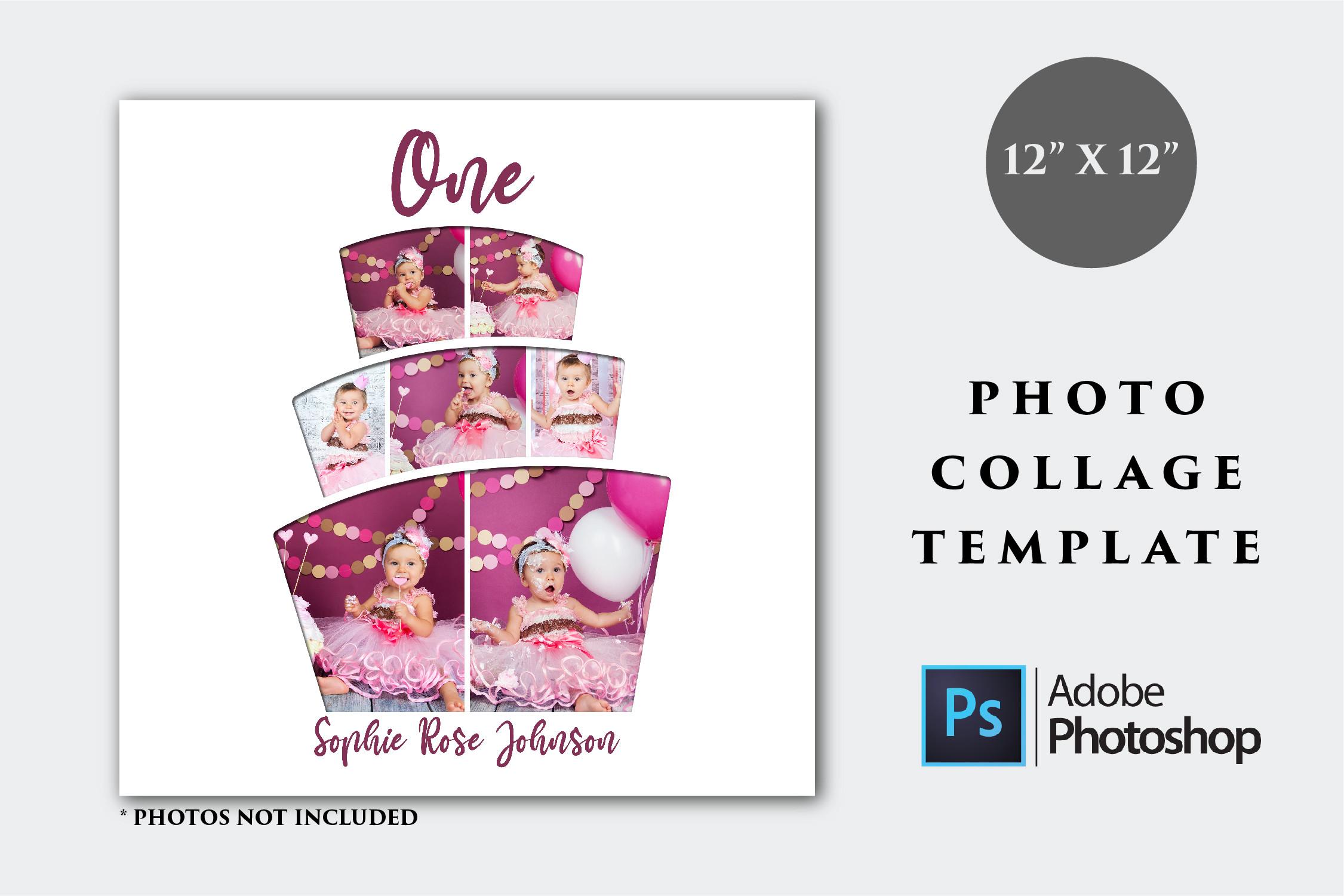 12x12 First Birthday Photo Collage