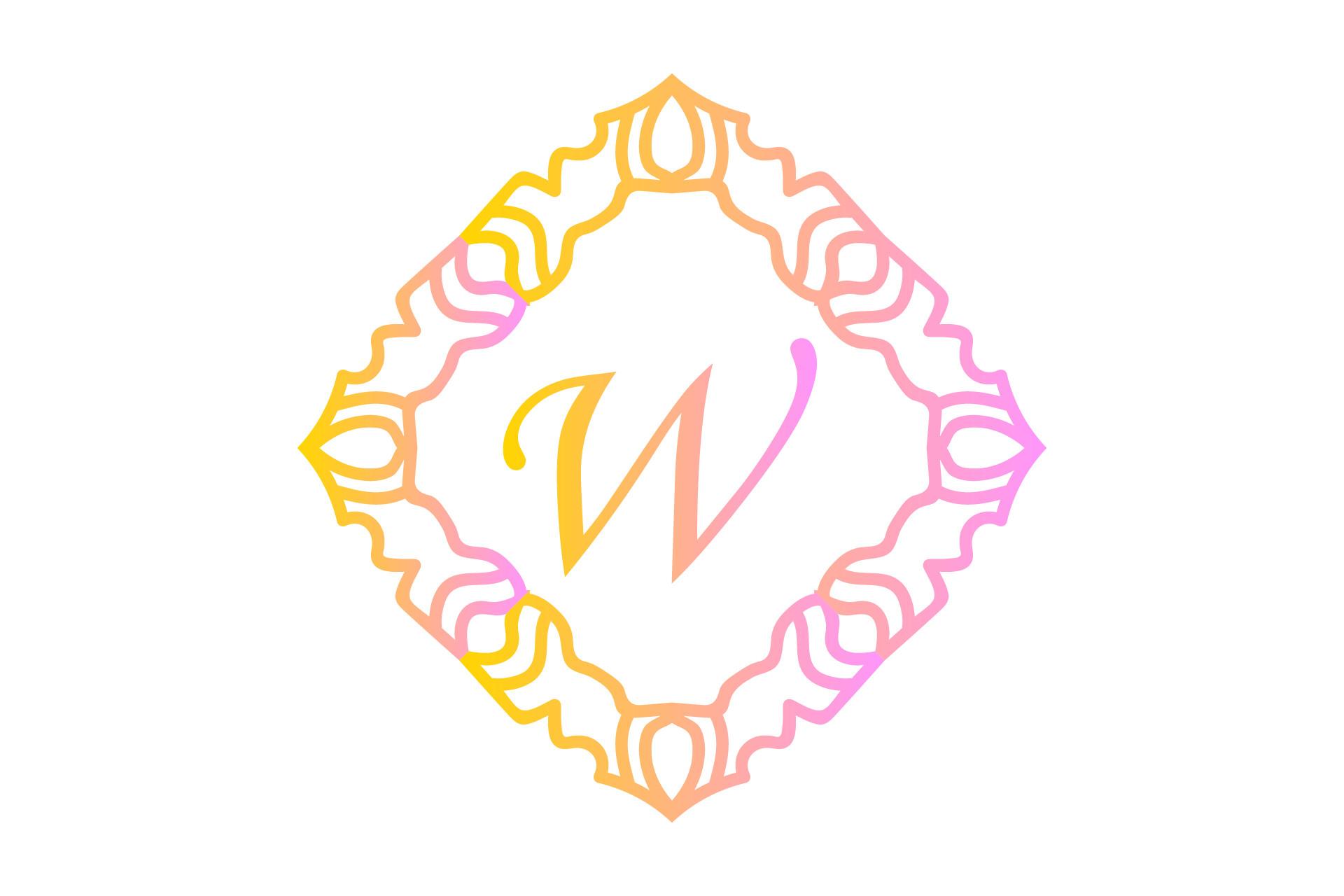 Monogram Calligraphic Font Illustration