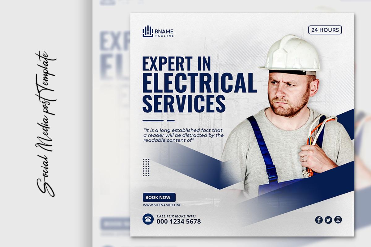 Electrician Service Social Media Post
