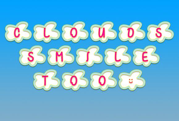 Clouds Smile Too Font