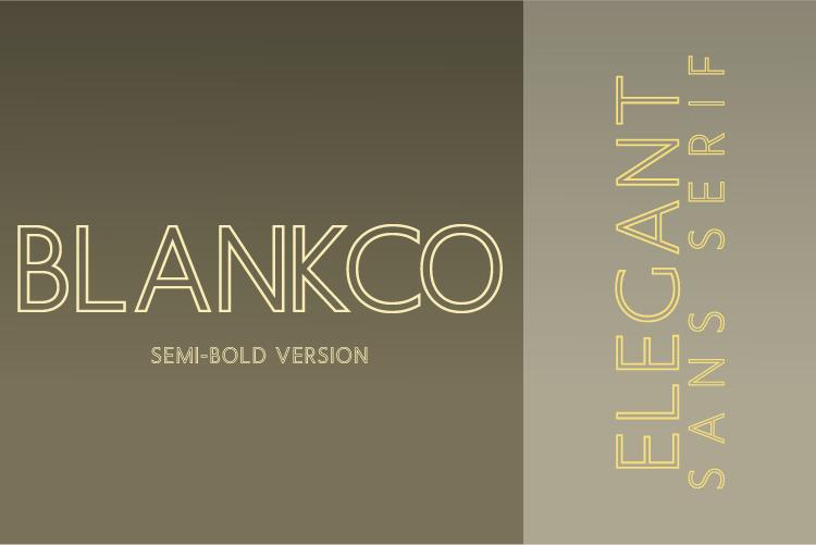 Blankco Outline Semi-Bold Font