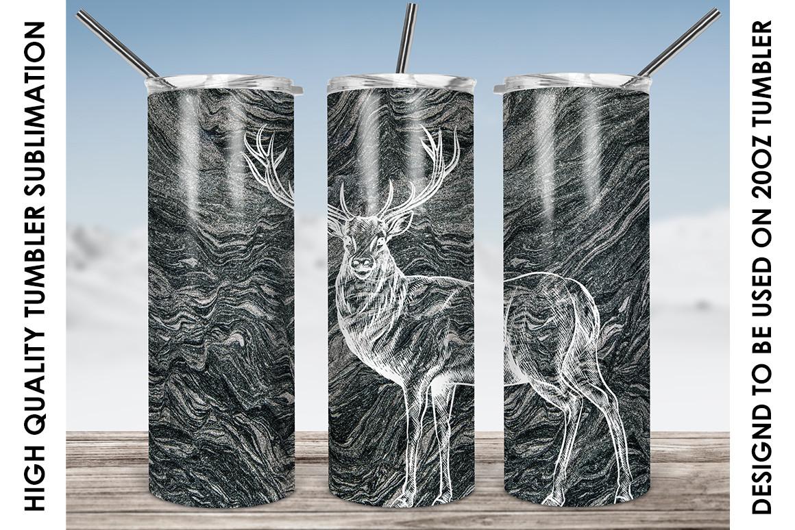 Deer Stripes 20oz Skinny Tumbler