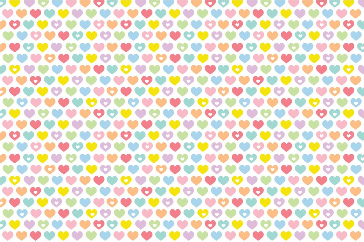 Colorful Heart Seamless Pattern Design