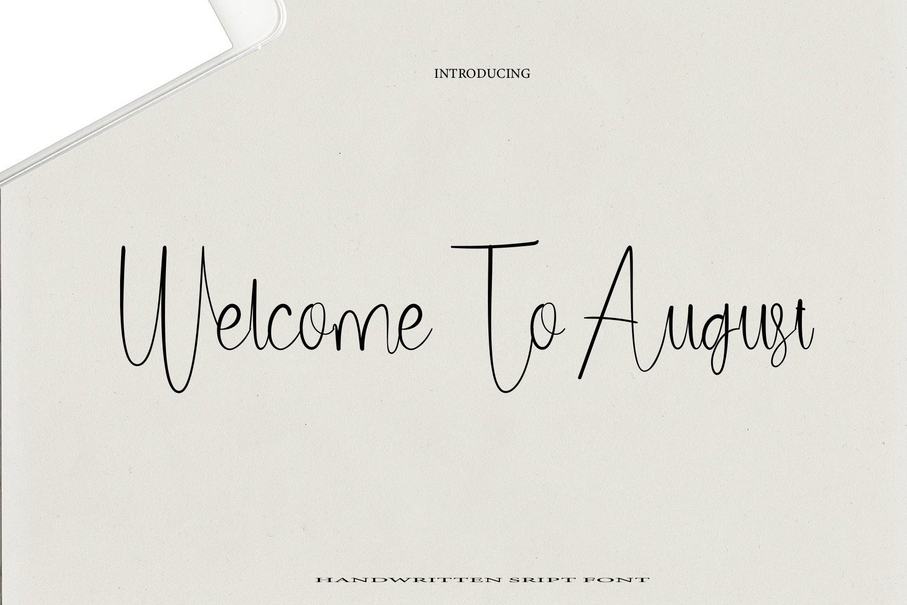Welcome to August Font
