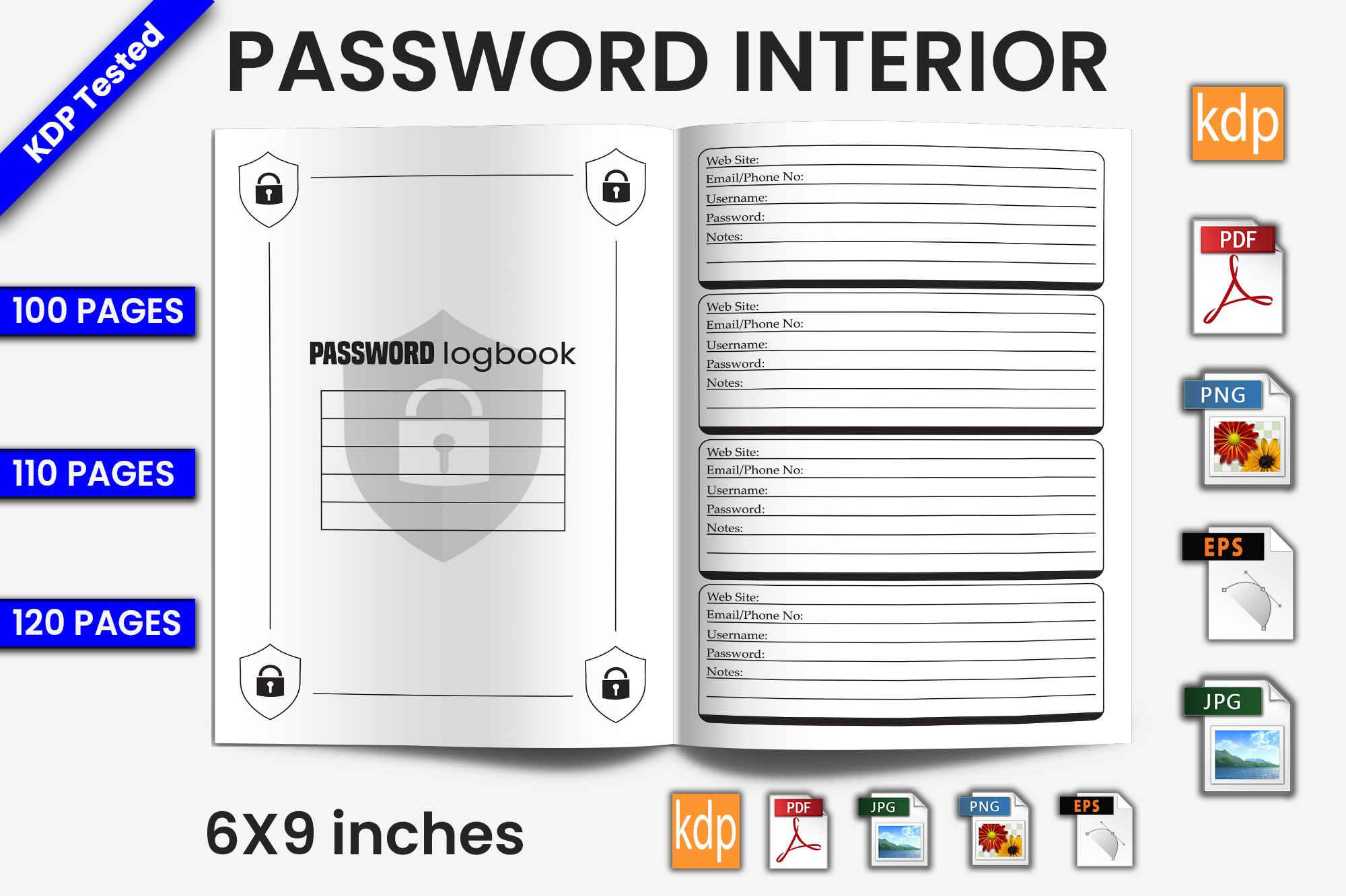 Password Log Book | KDP Interior
