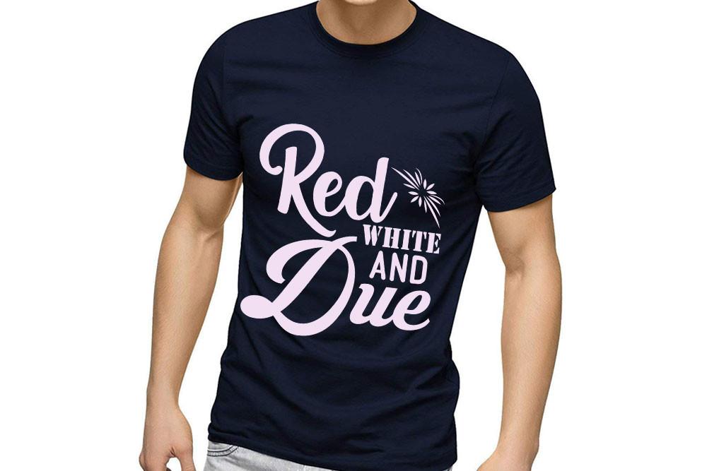 4th July SVG Design, Red White and Due