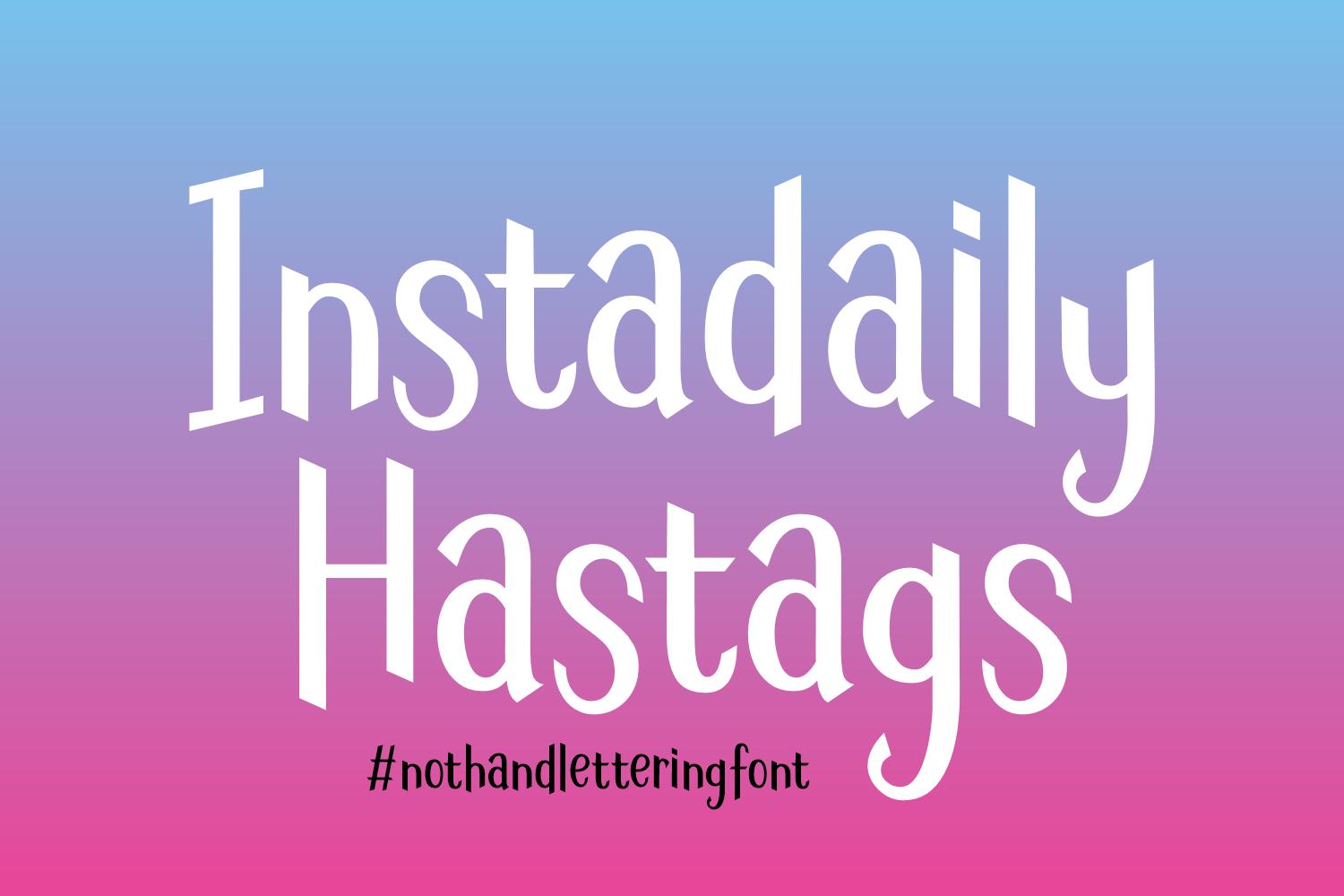 Instadaily Hastags Font