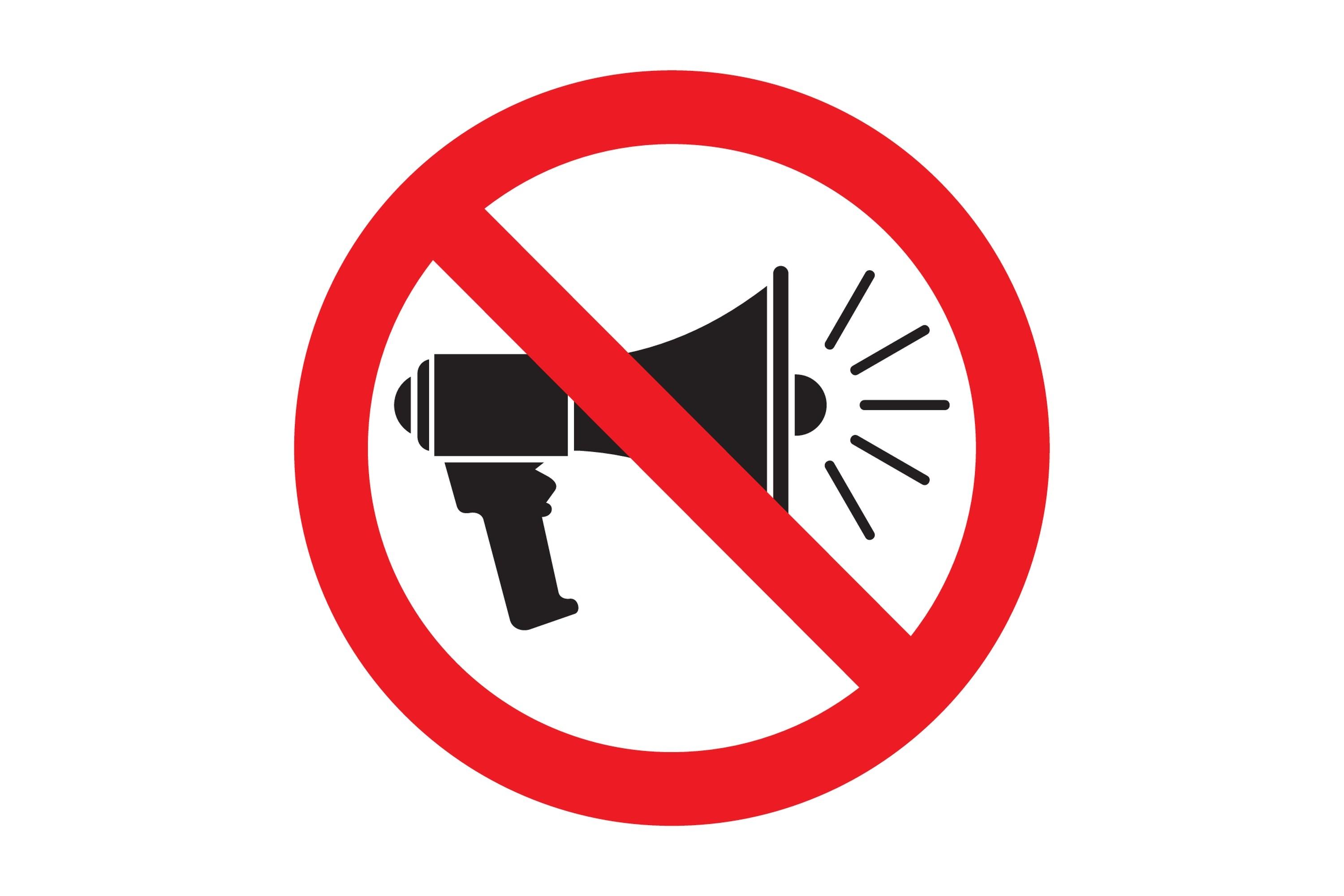 Megaphone Vector Sign - Do Not Speak Ico