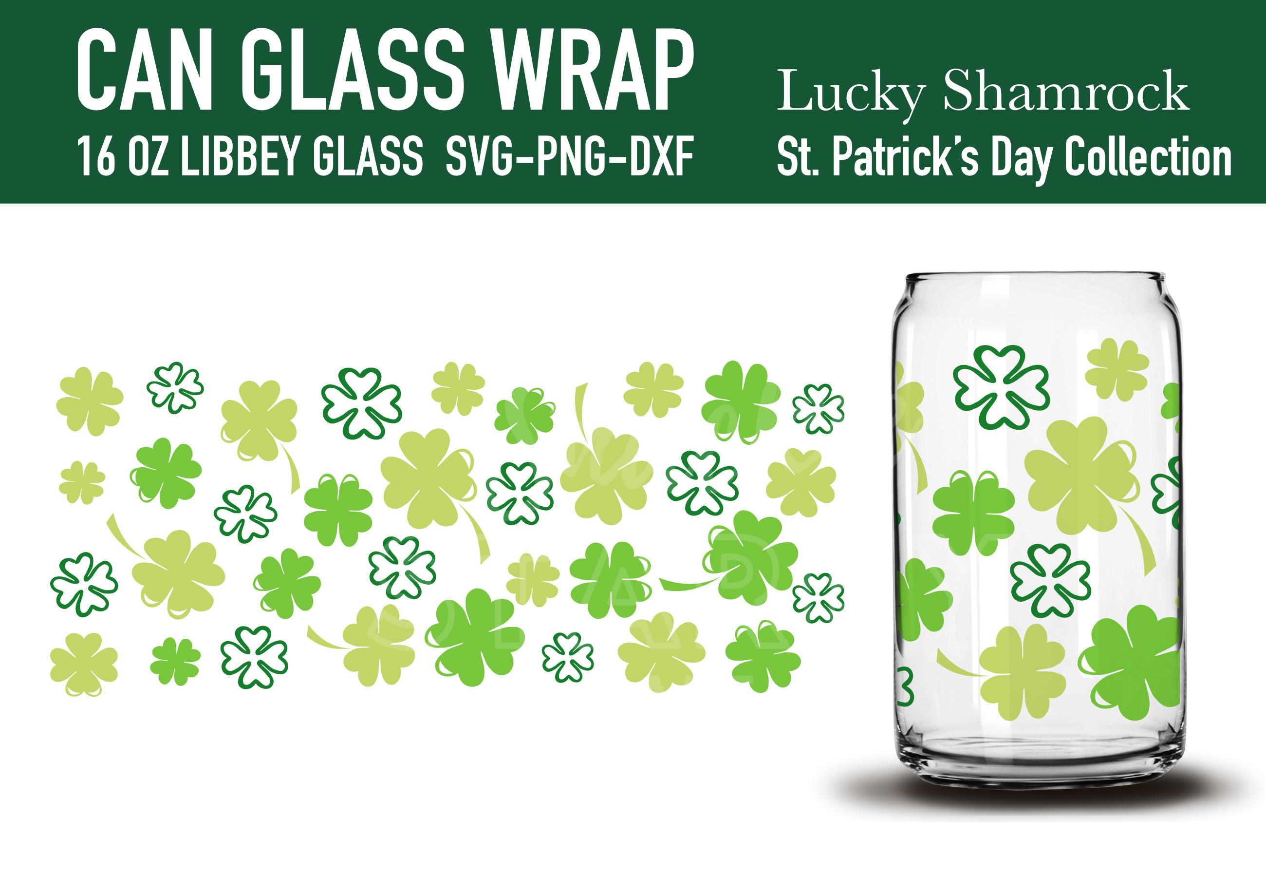 Lucky Shamrock Can Glass Wrap