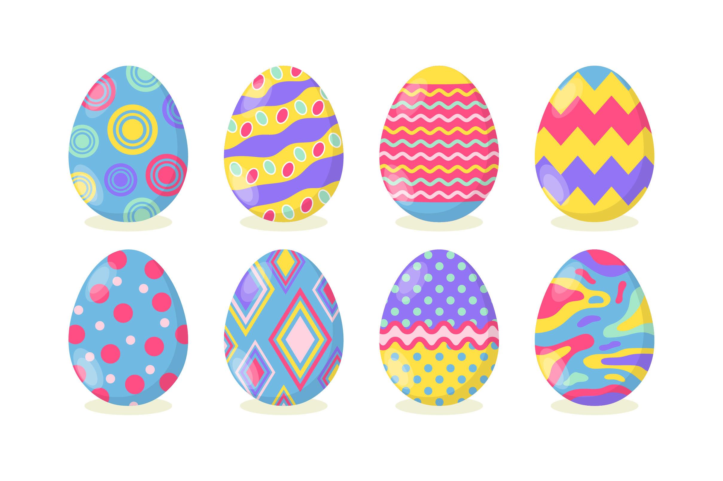 Flat-design-easter-day-egg-collection