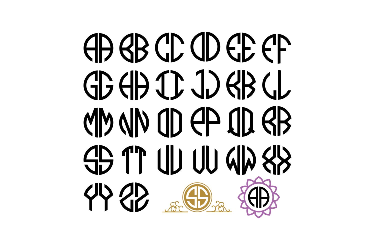 Circle Monogram Letters