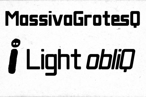 Massiva Grotesq Light Obliq Font
