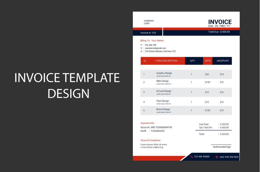 Business Invoice Template Design
