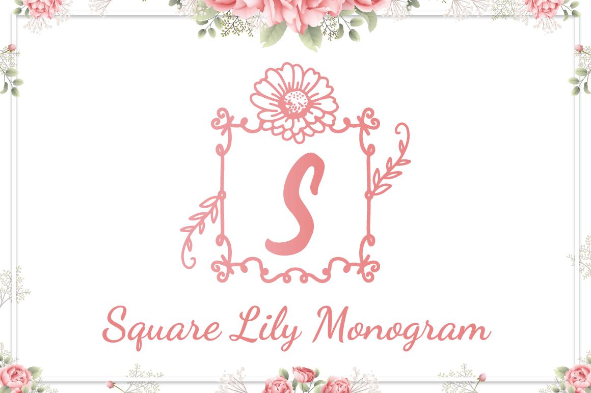 Square Lily Monogram Font
