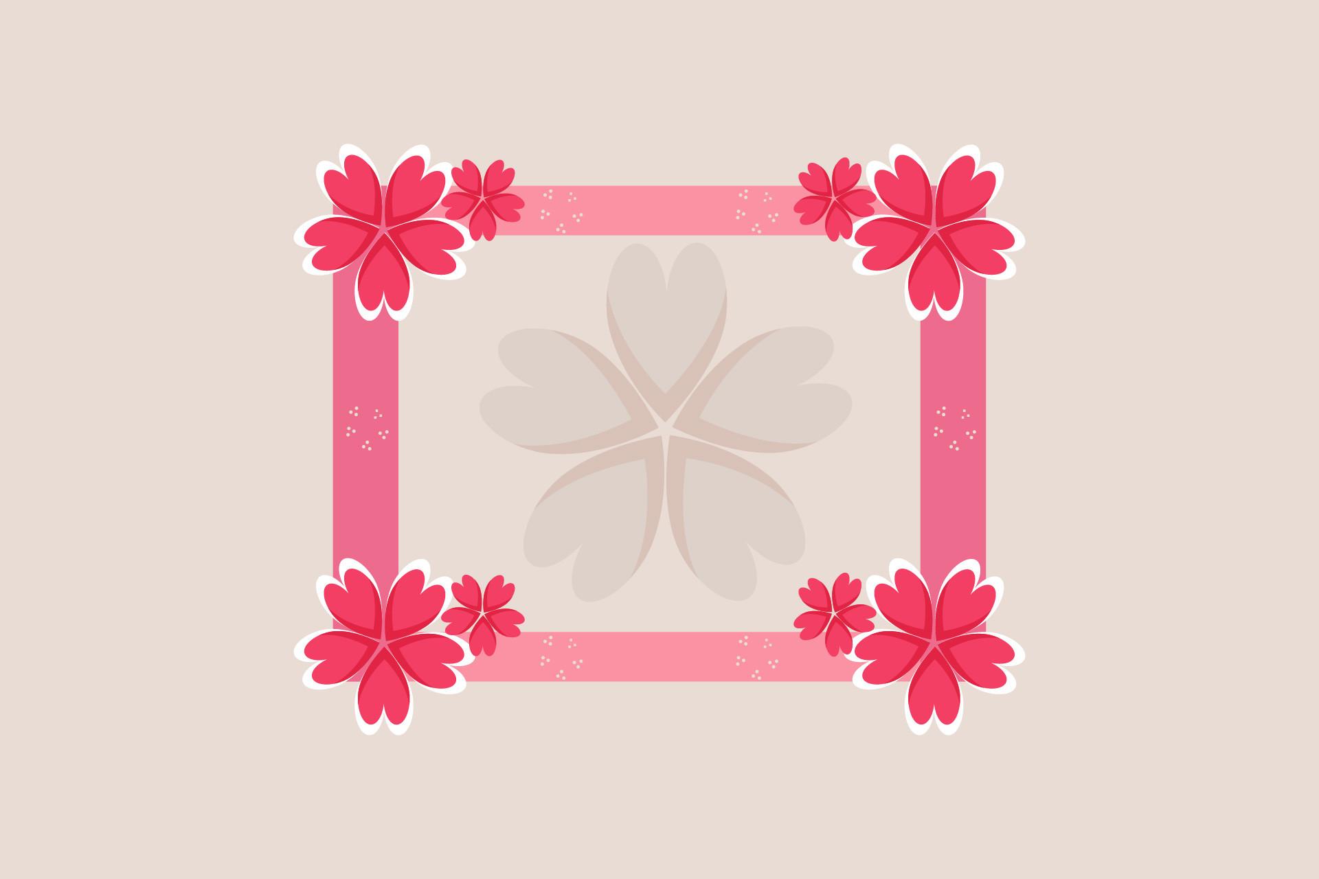 Valentine Photo Frames with Flowers