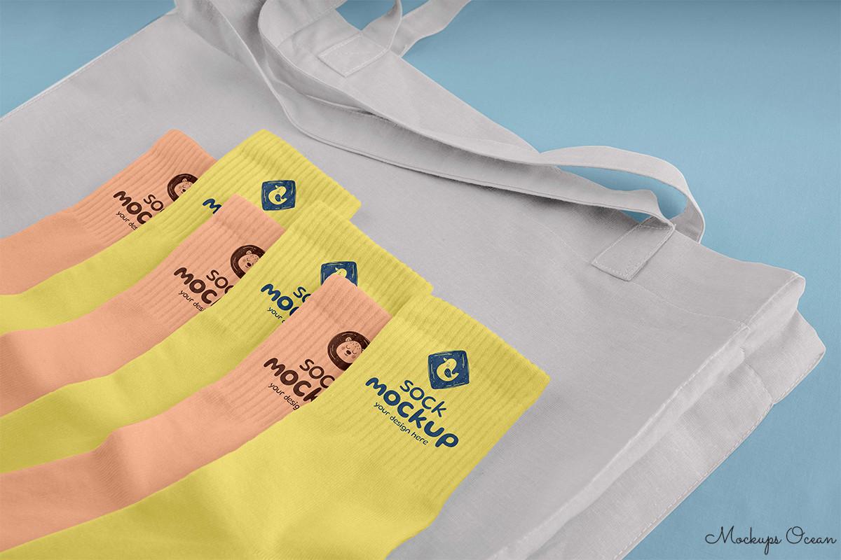 Beautiful Colorful Socks Mockup