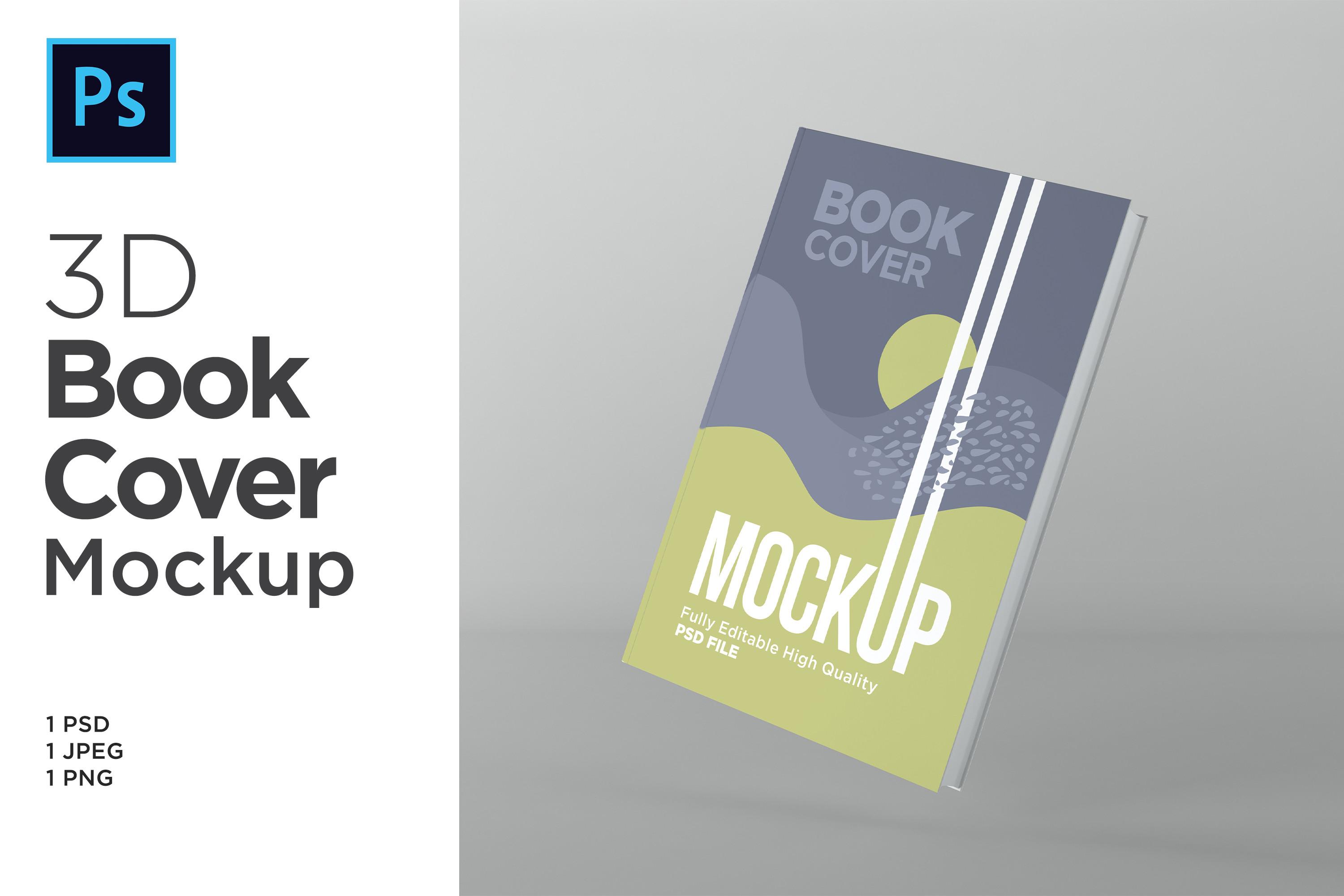 Book Cover Mockup 3d Rendering