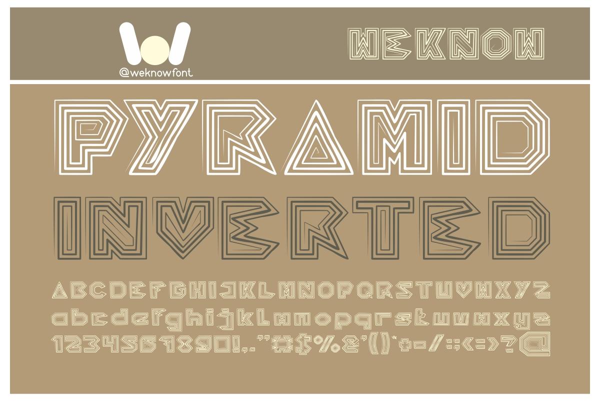 Pyramid Inverted Font