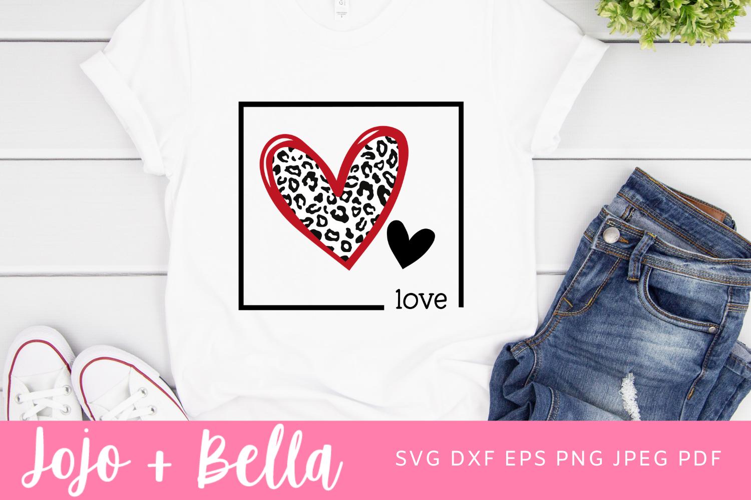 Love Svg, Valentines Svg, Leopard Print