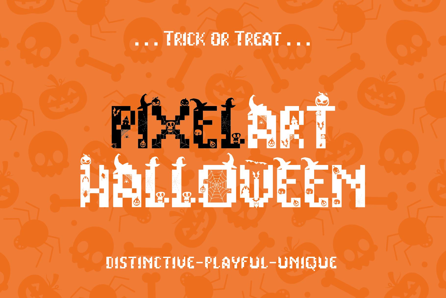 Pixelart Halloween Font