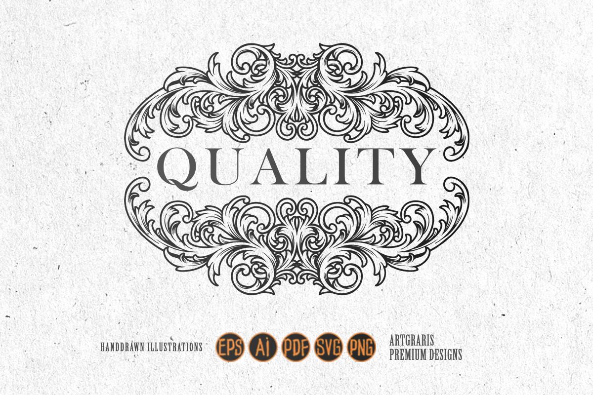 Monogram Company Label Elegant Vintage