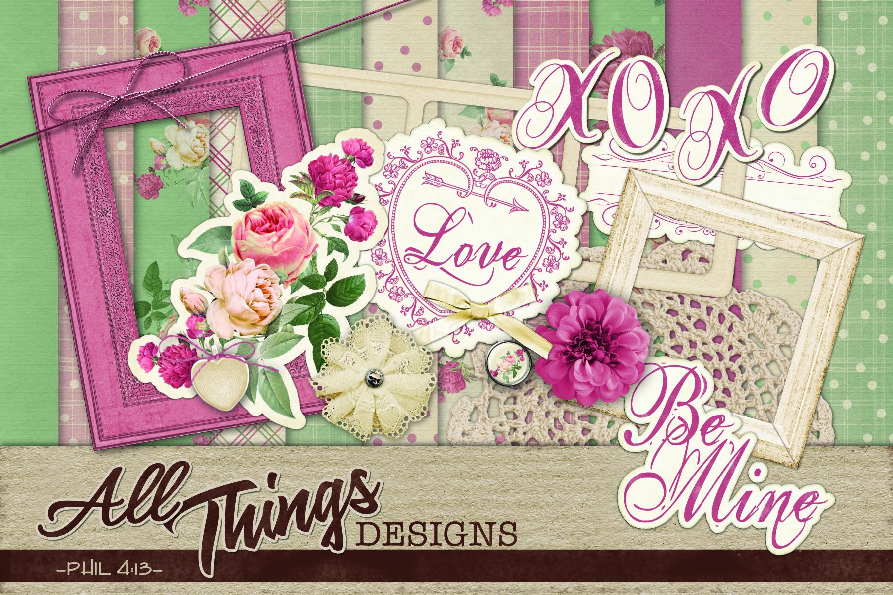 Be Mine Valentine Digi Scrapbook Kit
