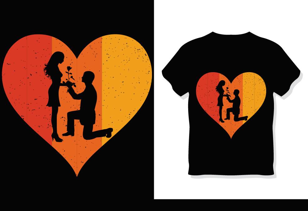 Valentines Day Retro Vintage T Shirt