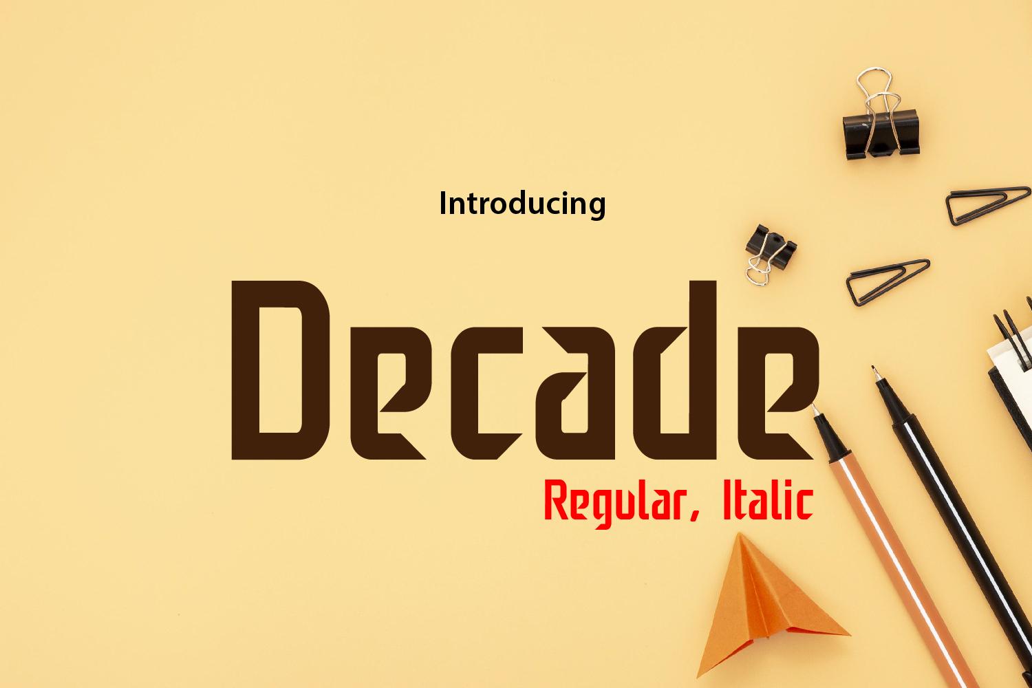 Decade Font
