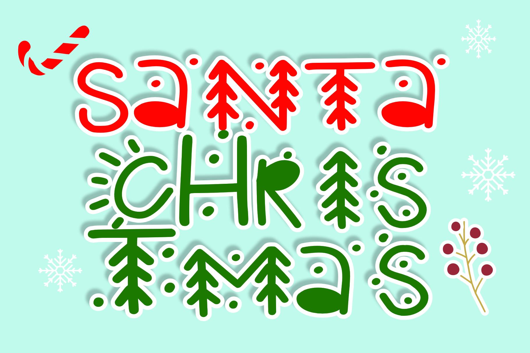 Santa Christmas Font