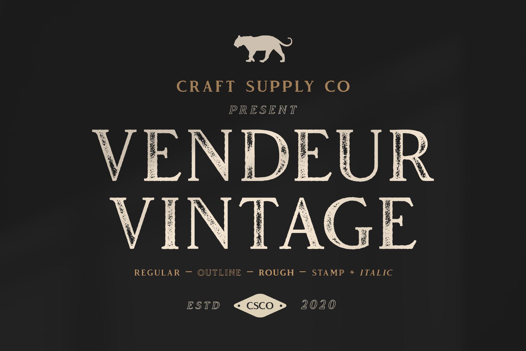 Vendeur Vintage Font