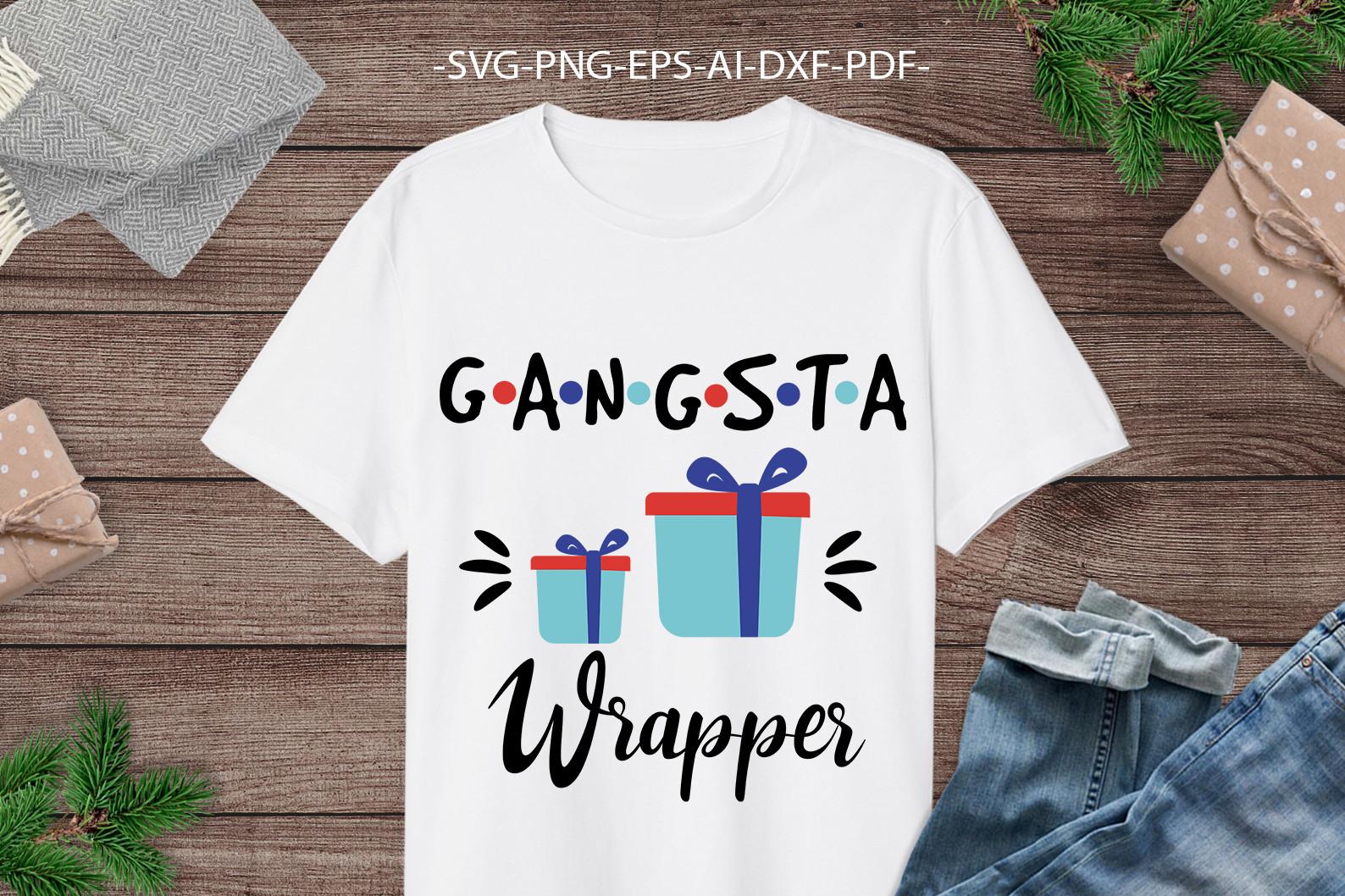 Gangsta Wrapper SVG, Christmas Shirt SVG