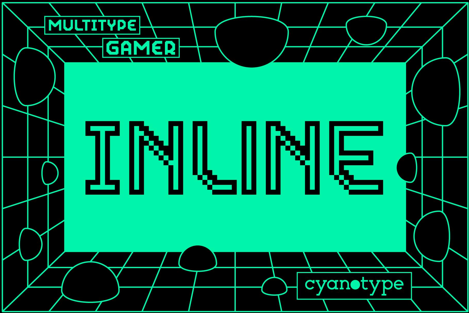 Gamer Inline Font