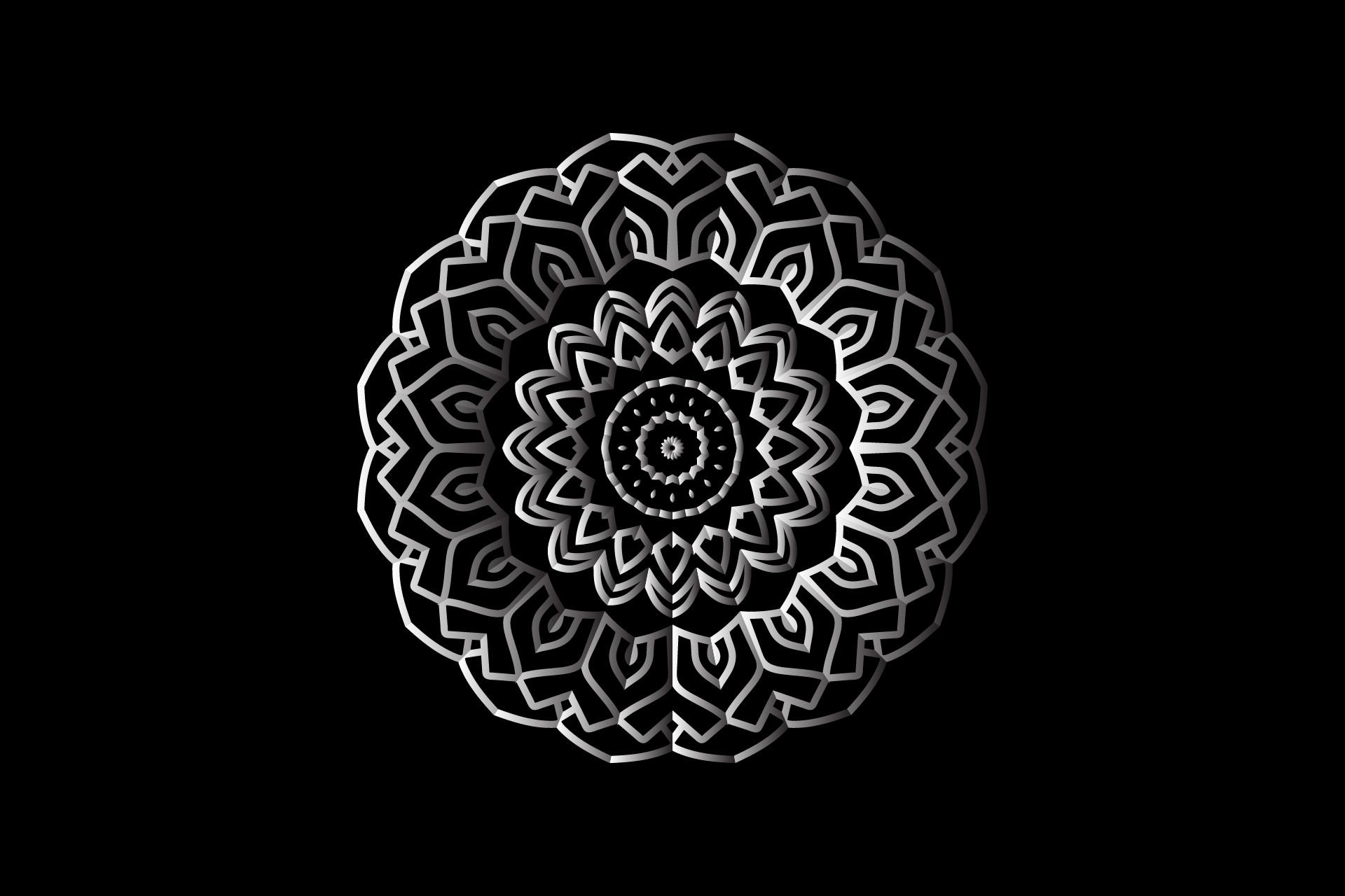 Silver Gradient Mandala