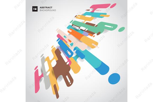 Abstract Rounded Shapes Line Perspective