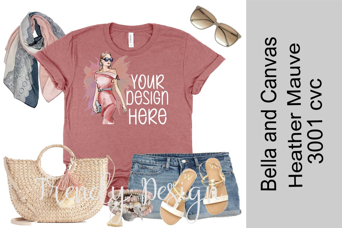 Bella Canvas Mauve 3001 Mockup