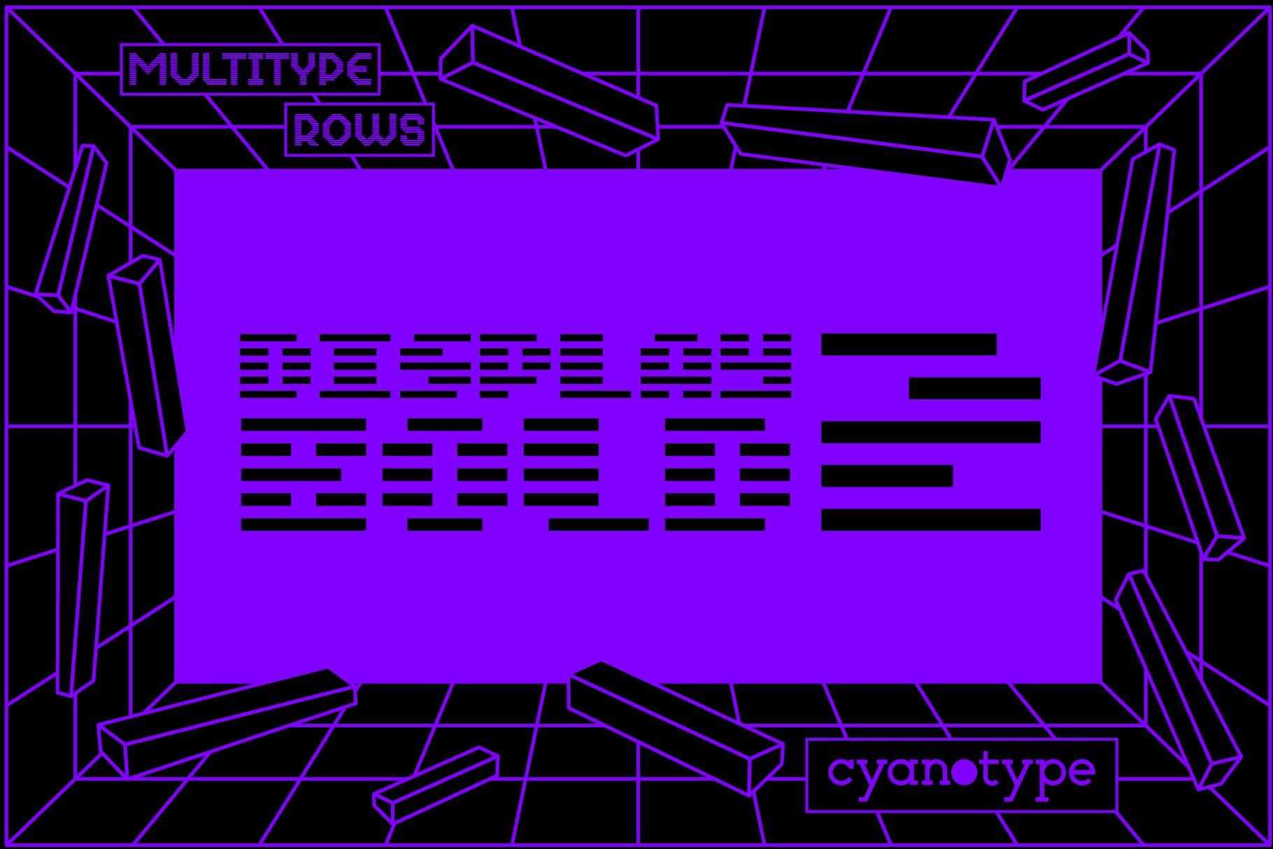 MultiType Rows Display Bold 2 Font