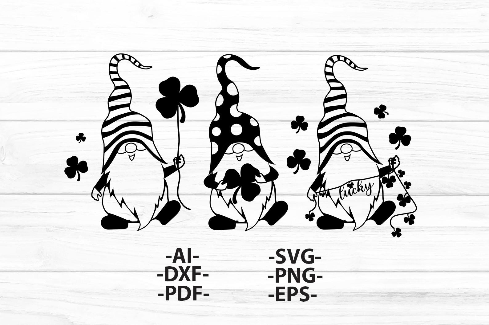 Three Gnomies Svg, St Patricks Day SVG