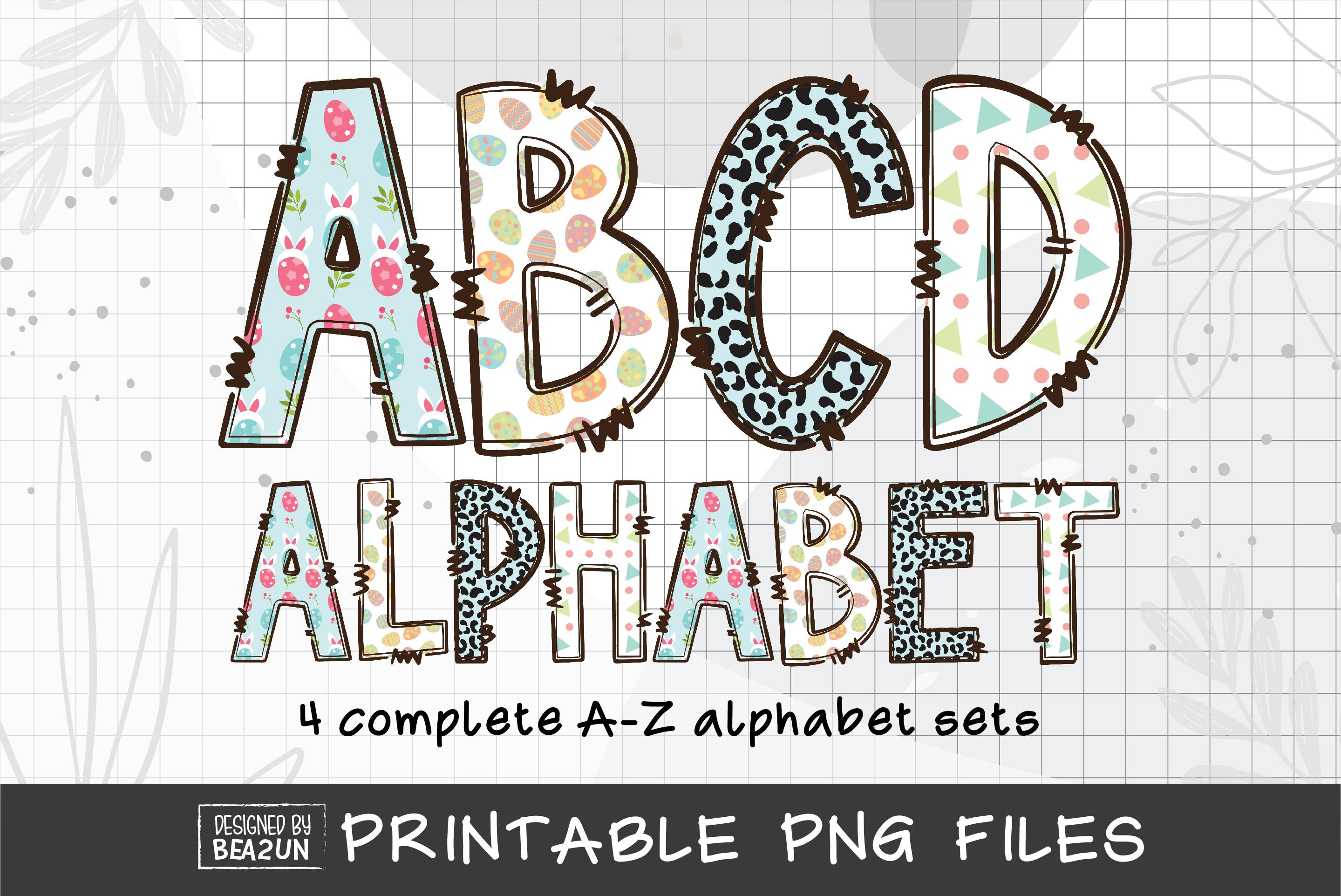 Easter Alphabet Sublimation