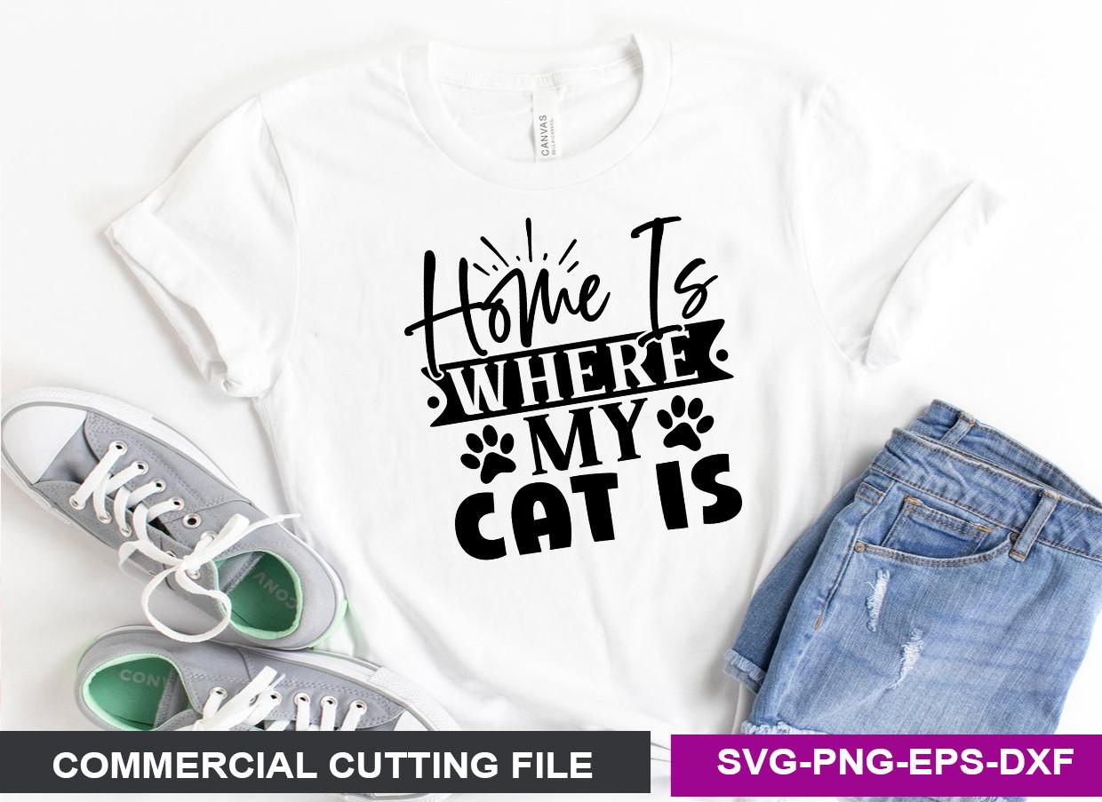 HOME is WHERE MY CAT is-  SVG