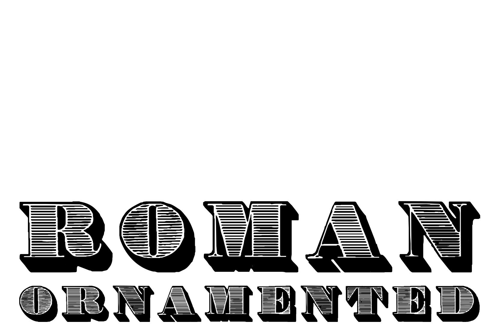 Roman Ornamented Font