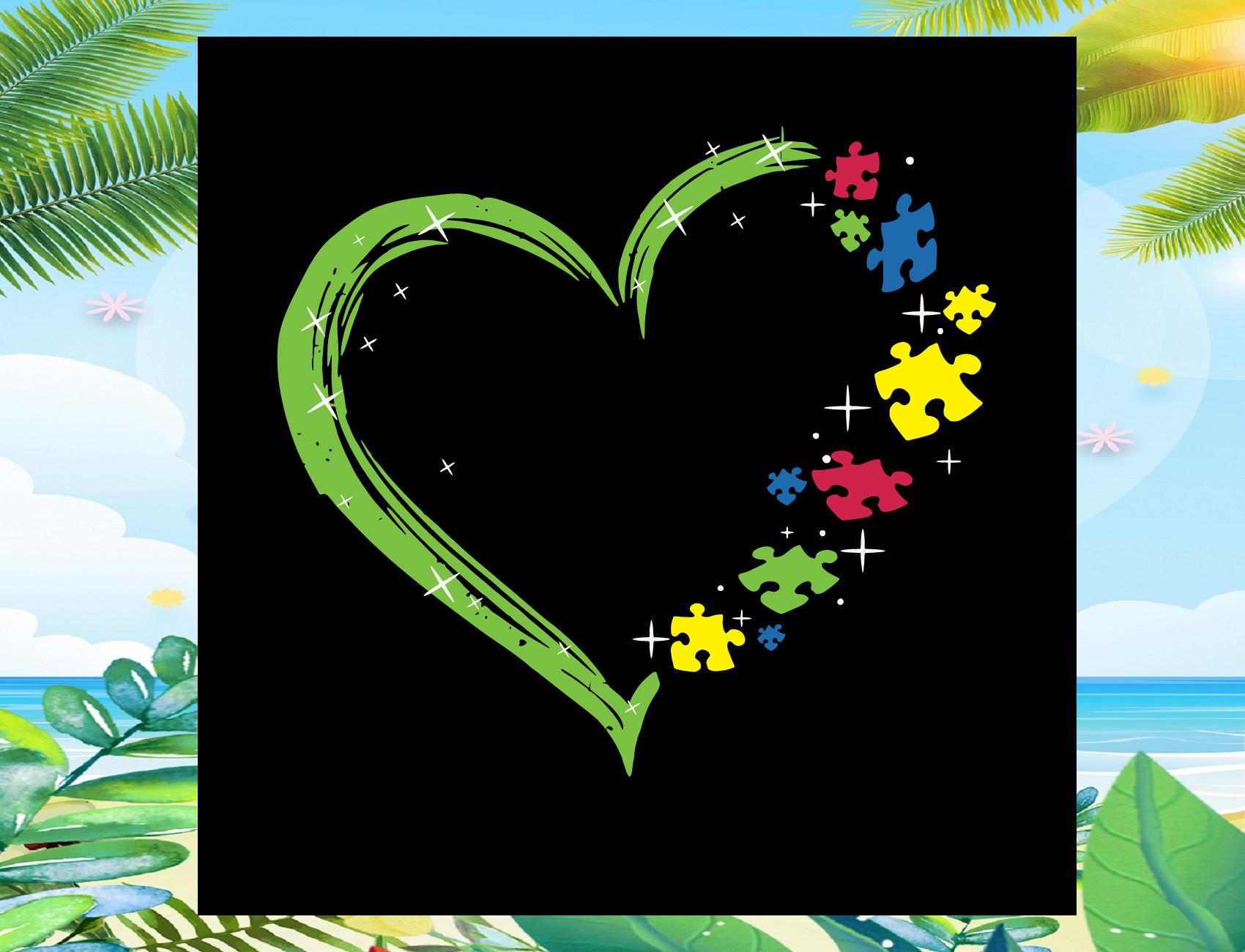 Heart Autism Awareness Svg, Autism Svg