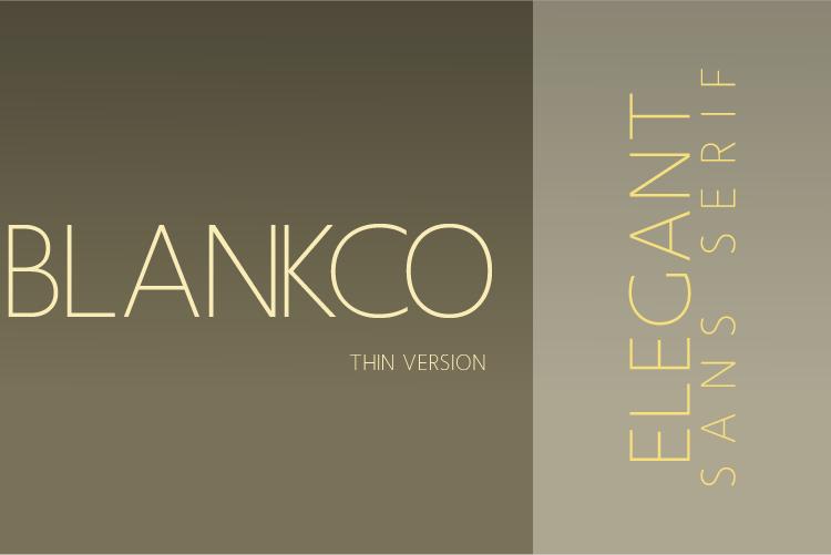Blankco Thin Font