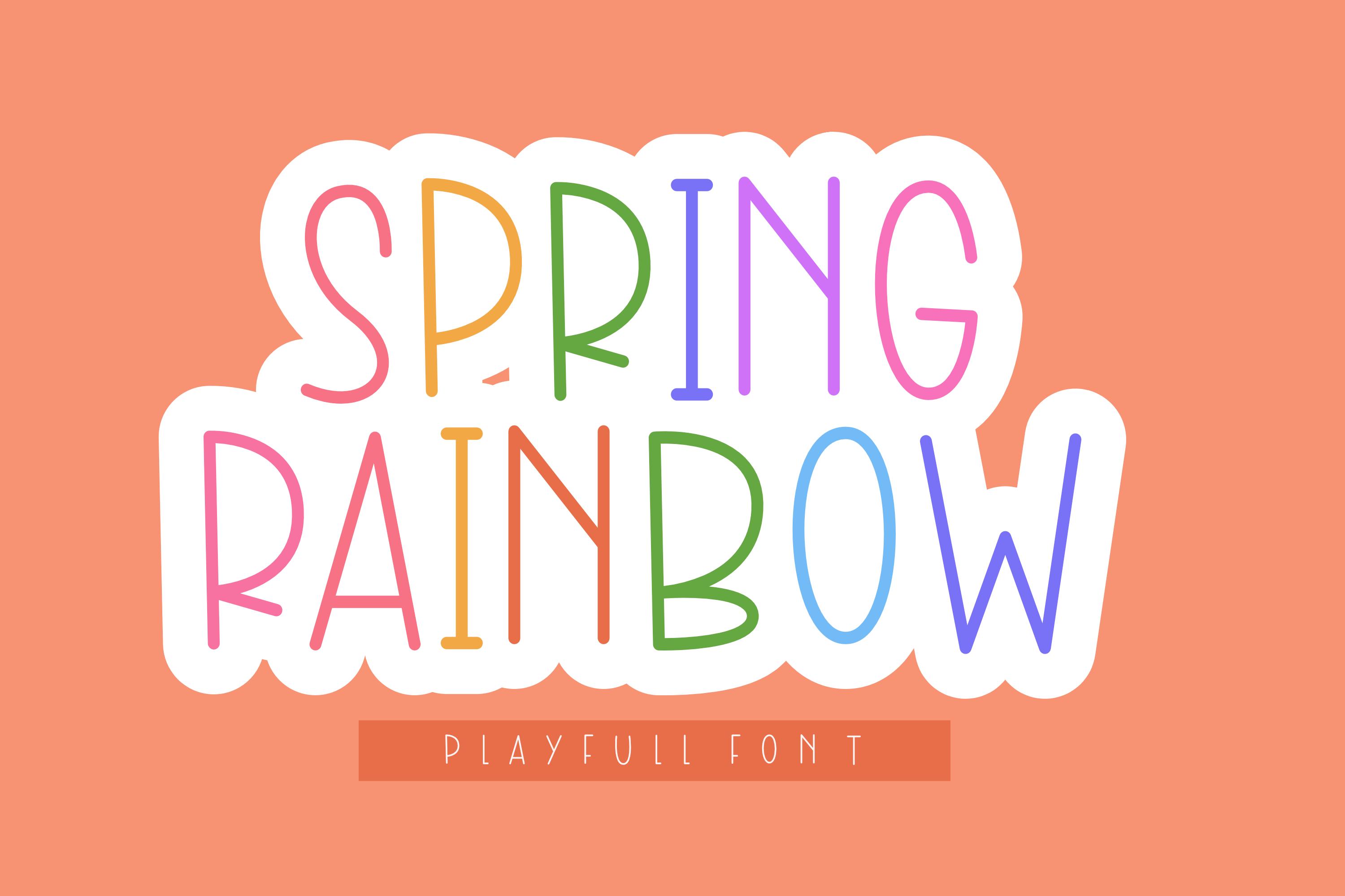 Spring Rainbow Font