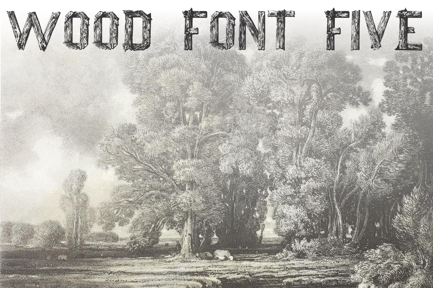 Wood Font Five Font